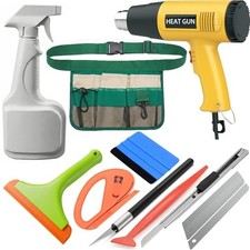 Piece Car Vinyl Wrap Installation Tool Kit Heat Gun Felt Squeegee Cutter picture