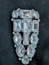 Fantastic Vintage Signed Eisenberg Original Art Deco Rhinestone Fur dress clip picture