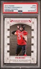 2017 Panini Knight School Patrick Mahomes II #KNS-PM Rookie PSA 4 VG-EX picture