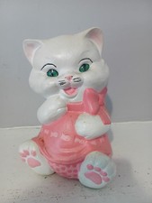 VTG Kawaii Cute Kitty Piggy Bank Anthropomorphic Pastel Goth picture