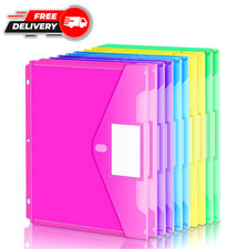 Binder Pocket, 10 Pack Super Heavyweight Plastic Binder Folders Tight Closure Fo picture