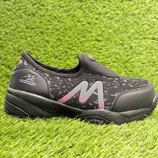 Moxie Trades Zena Womens Size 7.5 Black Lavender Composite Toe Safety Work Shoes picture