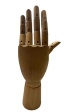 Vintage Articulated Wooden LEFT HAND Artist Mannequin Drawing Model Display picture