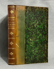 Antique Decorative French Book Literary Criticism Leather Binding Paris 1823 picture