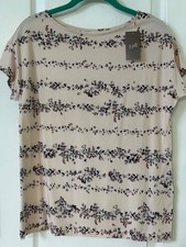 J.Jill Luxe Supima Short Sleeve Tee  SZ  XS Color  PPink Flos NWT F/S picture