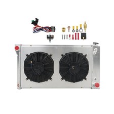 CC369 For Chevy C10/20/30 Pickup Suburban 1967 1968-72 4 Row Radiator+Fan Shroud picture