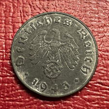 1943-A 🇩🇪 Germany 10 Reichspfennig Zinc Coin 3rd Reich KM#101 picture
