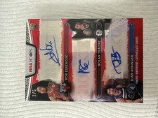 Topps 2025-26 Hoops Rookies Triples HRT-NJN Essengue/Traore/Beringer Auto 2/5 picture