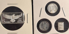 Silver Bullion Lot-8 Grams of Silver in Picture (5g Bar & 3-1g Fractional Pieces picture