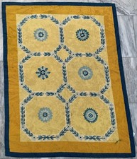 Vintage Aubusson Rug: Hand-Woven Needlepoint Carpet, Home Decor 2x3 ft picture