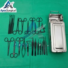 Blepharoplasty Instruments Set - Black | Plastic & Eye Surgery Kit with Box picture