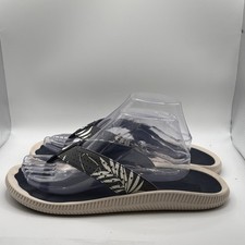 Olukai Men’s Ulele Size 9 Aloha Trench Blue Comfort Flip Flop Sport Sandals picture
