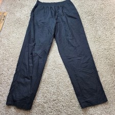 Djerf Avenue Pants Womens XL Black Organic Cotton Elastic Waist Straight Leg picture