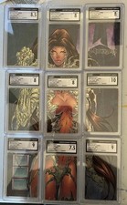 1996 Top Cow Witchblade Comic Etched Foil  P1-9 Connecting Set HIGH GRADES picture