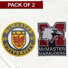 McMaster University & McMaster Marauders Logo Iron On Patch - Sew Patch picture