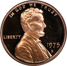 1975-S Proof Lincoln Memorial Cent 1C picture