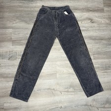 Vintage 1970s MALE Men’s Gray Corduroy Side Zip Pants Disco Flare Rare picture