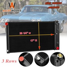 Aluminum 3-Row Radiator Fit 1968-73 Chevy Chevelle 71-90 El Camino 5.0L V8 CC161 picture