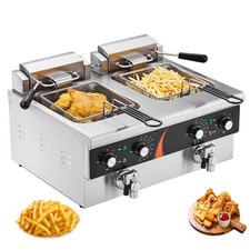 Uimoso Electric Countertop Deep Fryer with Dual Tanks,3500W, 2x9Qt/8.5L Capacity picture