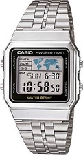 Casio Vintage A500WA-1D Digital Watch Silver Stainless Steel Band picture