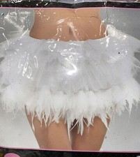Feather Tutu sparkle glitter Tutu Skirt White Feather Tutu Skirt regular OSFM picture