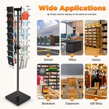 Modern Rotating Brochure Display Stand Detachable Magazine Rack With 36 Pockets picture