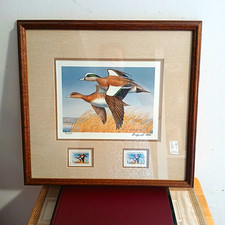Maynard Reece Signed Numbered 1989 Ducks Print Landscape Matted & Framed Vng picture