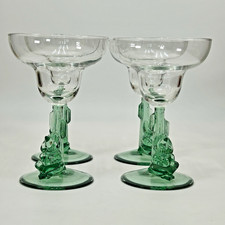 Set of 4 Siesta Sleeping Man Cactus Stem Margarita Cocktail Glass  7