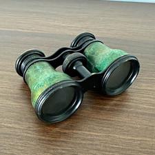 Antique Lemaire Paris Opera Glasses Green Theater Binoculars French picture