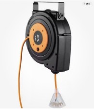 NEW VEVOR 45ft 12/3 15A HeavyDuty Retractable Extension Cord Reel W/Outlets B153 picture