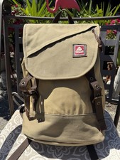 JanSport Skip Yowell Pleasanton Backpack - Red Tag - Leather/Canvas   picture
