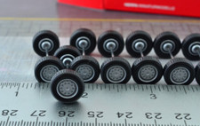 Herpa 052931 8X Single Wheel Sets Tire + Rims + Axles Tractor unit Truck 1:87 HO picture