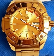 MINT Vintage Gold Seiko 5 /FREE DHL SHIPPING. Seiko Factory Gold Plated Pristine picture