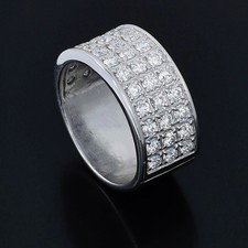 2.80Cts. Round Shape Certified White Diamond Band In 925 Silver - Tariffs Free picture