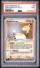 2003 POKEMON EX DRAGON #89 AMPHAROS EX-HOLO PSA 9 picture