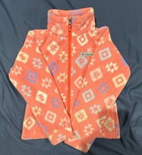 Columbia Benton Springs Fleece Jacket Size XS Pink Aztec Aztec picture