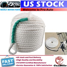 1/2inch 100FT Twisted 3 Strand Nylon Anchor Rope Braided Boat Line with Thimble picture