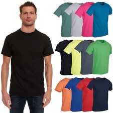 SOCKS'NBULK 12 Pk Mix Colors Mens Cotton Crew Neck T-Shirts Bulk Short Sleeve picture