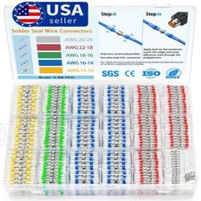 500/160PCS Waterproof Solder Stick Seal Sleeve Heat Shrink Butt Wire Connectors picture