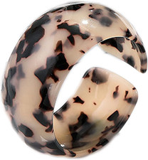 COLORFUL BLING Acrylic Tortoise Shell Wide Open Cuff Bangle Adjustable Acetate M picture