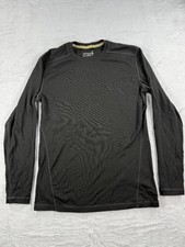 Smartwool Shirt Mens Large Black Long Sleeve Crewneck Base Layer Merino Wool picture