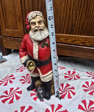 Vintage 1988 Universal Statuary 13” Tall Santa w/ Toys Resin Figurine picture