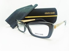 NEW RARE Roberto Cavalli Alrai RC822 005 53 Black Gold Eyeglasses RX Demo Frame picture