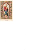 Queen Sacred Rosary Holy Card Imprimatur 1878 picture