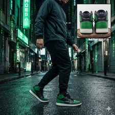 Jordan Access Pine Green Black White Mens 12 AR3762-013 Mid Top Sneakers picture
