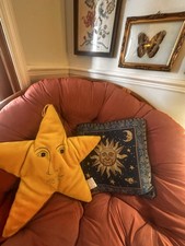 Ultra Rare Vintage Sun Moon And Stars Mary Beth Zeitz Throw Pillow picture