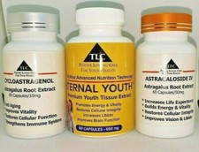  TLC CYCLOASTRAGENOL, YOUNG TISSUE EXTRACT, ASTRAGALOSIDE IV ANTI AGING TRIPACK  picture