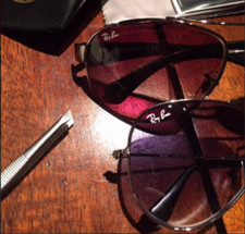 (4) 1cm sticker decal logo for glasses RAY BAN Aviators wayfarer prescription picture