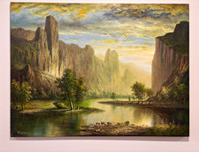 Large 48x36” Original Landscape Painting – Signed Sunderman – Canvas Wall Art picture