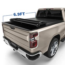 6.9ft 4-Fold Tonneau Cover for 2020- 2026 Chevy Silverado GMC Sierra 2500/3500HD picture